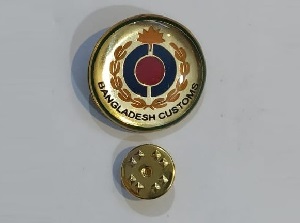 Bangladesh Customs Coat pin in Brass (পিতল) and lamination with Box BCCT001