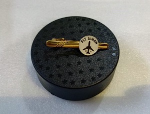 Fly Biman Tie Clip in Brass and lamination with Box CT0014