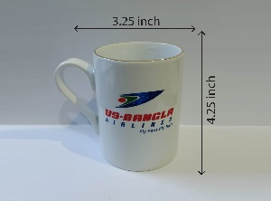 US-BANGLA Printed Exclusive design White Ceramic Mug for Milk/Tea/Coffee/Water BMUG003