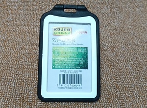 Plastic body KEJER double side ID card Holder IDB994
