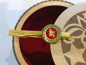 Gov't of the People's Republic of Bangladesh logo Tie Clip in Brass and lamination with Box CT0010
