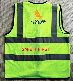 Singapore Airlines Reflects light Polyester Official Net Apron without pocket VEST057