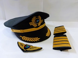 US-BANGLA Captain Hat Apulates Wings for Men & Women three pcs package PILOT0019