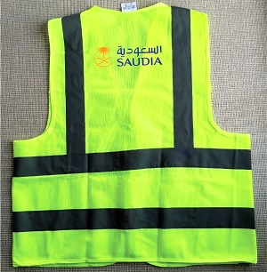 Saudi Airlines Reflects light Polyester Official Apron without pocket VEST033