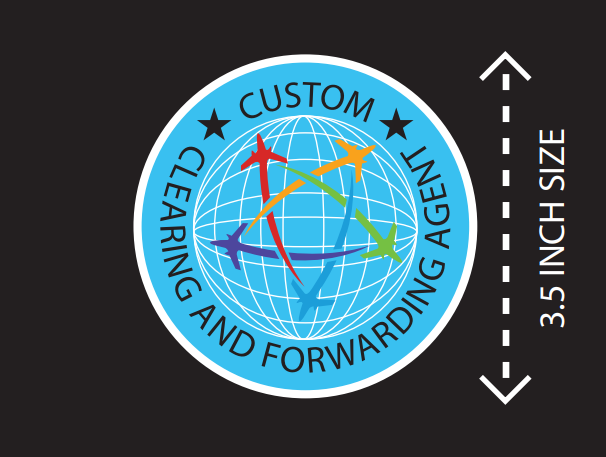 100% Waterproof Custom C&F Agent Logo Sticker MOQ 2 PCS STK004
