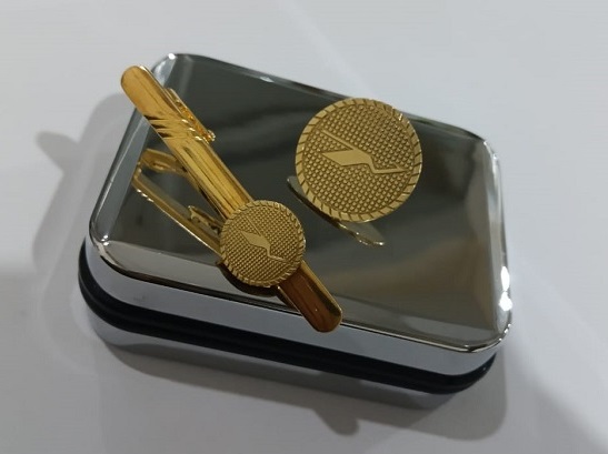 Exclusive Collection Biman Logo 100% Brass (পিতল) Tie Clip and Coat pin set EBM005