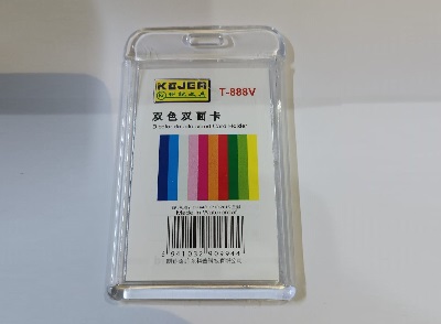 Plastic body kejer Bicolor double side ID card Holder T-888V