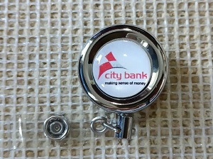 Best quality City Bank ID Card Holder steel metal with One ID card box free YOY048