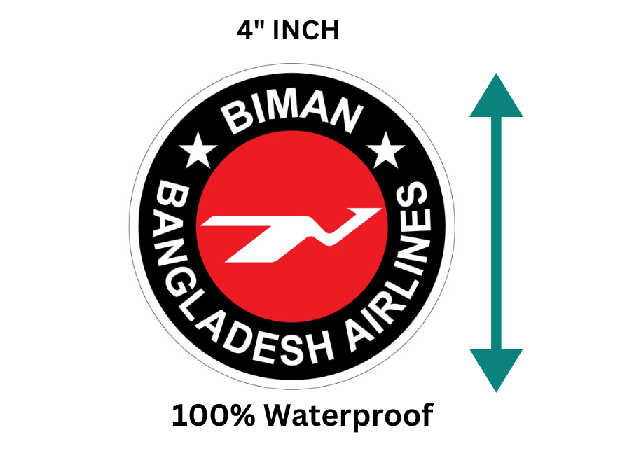100% Waterproof Biman Logo Sticker MOQ 2 PCS STK001