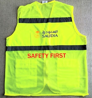 Saudi Airlines Exclusive Collection Green Yellow Semi Net Apron Two Pockets vest049