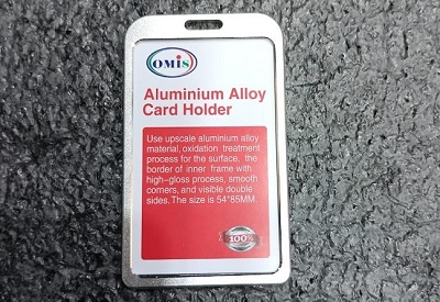 Aluminum Alloy metal visible double side Display ID card Holder ALUM001