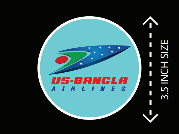 100% Waterproof US-BANGLA AIRLINES Logo Sticker MOQ 2 PCS STK008