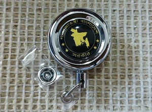 Best quality Bangladesh Government Logo ID Card Holder steel metal with One ID card box free YOY012