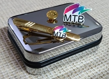 Exclusive Collection Mutual Trust Bank 100% Brass (পিতল) Tie Clip and Coat pin set BK002