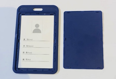 Plastic body UCARD ARC shaped PP single side ID card Holder U-025V