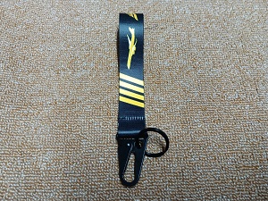 STRIPE & AEROPLANE Unique design Best quality Ribbon keyring for Car / Bike / Office KR022