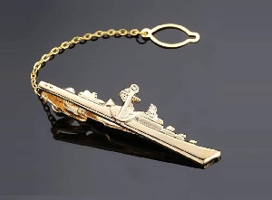 Tie Clip in Golden color Better Quality Metal with box T001