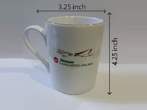 Biman 787 Dreamliner Printed Exclusive design White Ceramic Mug for Milk/Tea/Coffee/Water BMUG002