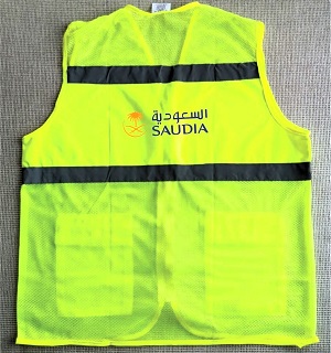 Saudi Airlines Exclusive Collection Green Yellow Semi Net Apron Two Pockets vest048