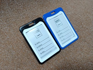 Plastic body KEJER double side ID card Holder IDB827V