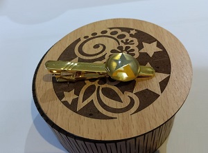 AIR ASTRA LOGO Tie Clip in Brass and lamination with Box CT007
