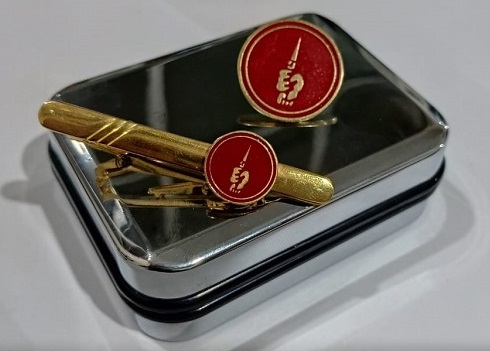 Exclusive Collection Freedom Fighter Logo 100% Brass (পিতল) Tie Clip and Coat pin set EBM013