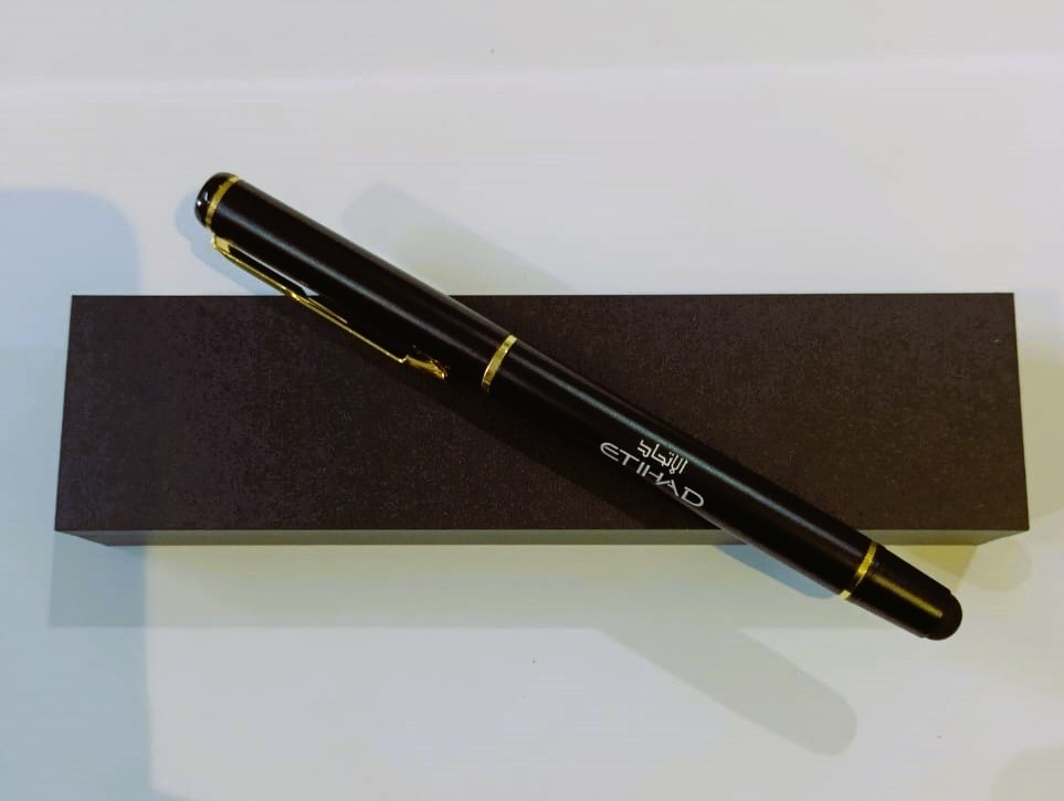 ETIHAD High-quality Metal Pen Premium Business Pen Comfort Grip Smooth Writing Ideal for Office Home Use Signature Pen with Stylus Attached ETIHAD007