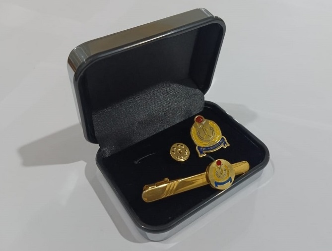 Exclusive Collection Bangladesh Navy 100% Brass (পিতল) Tie Clip and Coat pin set EBM006